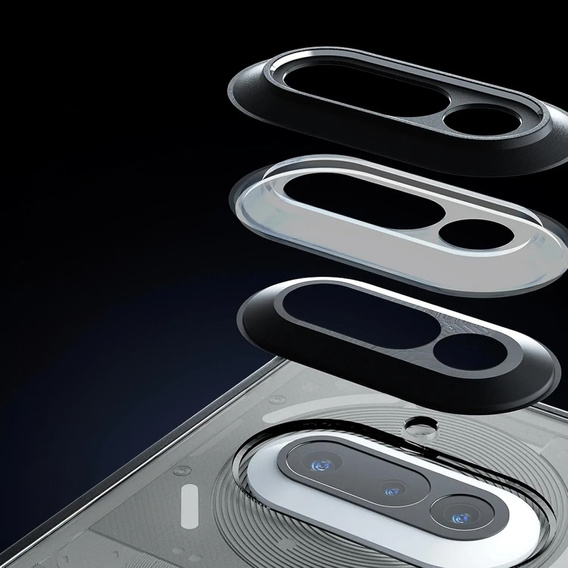 Case for Nothing Phone 3A, Fusion Hybrid, transparent / black