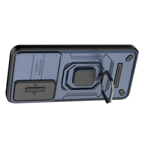 Case for Samsung Galaxy S24, KickStand Camera Lens, blue