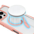 Case for iPhone 16 Pro, for MagSafe, Cute Cat, pink + Screen Glass