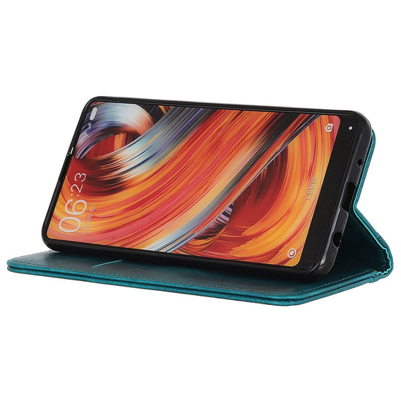 Case for Sony Xperia 10 V, Wallet Litchi Leather, green