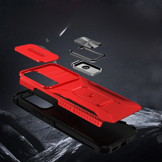 Armored case for Samsung Galaxy A54 5G, armored Slide Ring, red