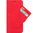 Flip case for Honor 90 Lite 5G, Card Slot, red