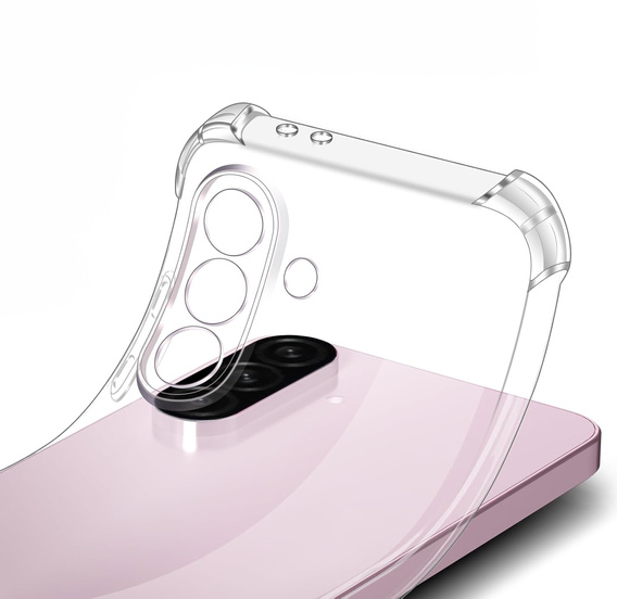 Case for Samsung Galaxy A56, Erbord Dropproof, transparent + Glass