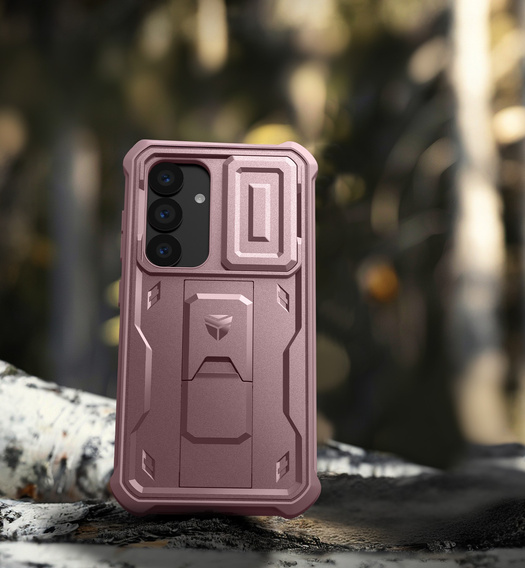Armored case for Samsung Galaxy S25, Dexnor Full Body (Two Frames), pink