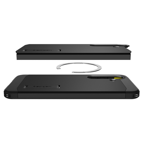 Spigen case for Samsung Galaxy S25+ Plus, Tough Armor Mag MagSafe, black + 9H Tempered Glass