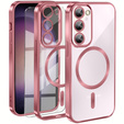 Case for Samsung Galaxy S23, Electro MagSafe, pink rose gold + Screen Glass