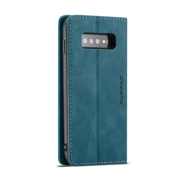 CASEME case for Samsung Galaxy S10 Plus, Leather Wallet Case, blue