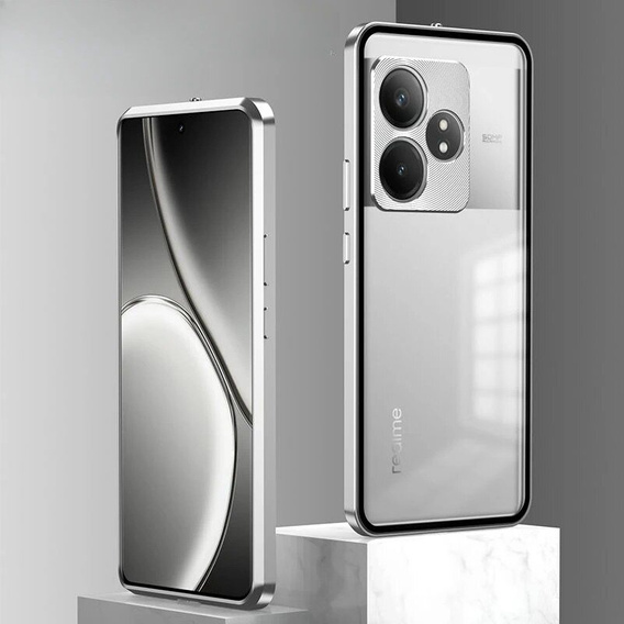 Case for Realme GT 6 / 6T, Frame Case, silver