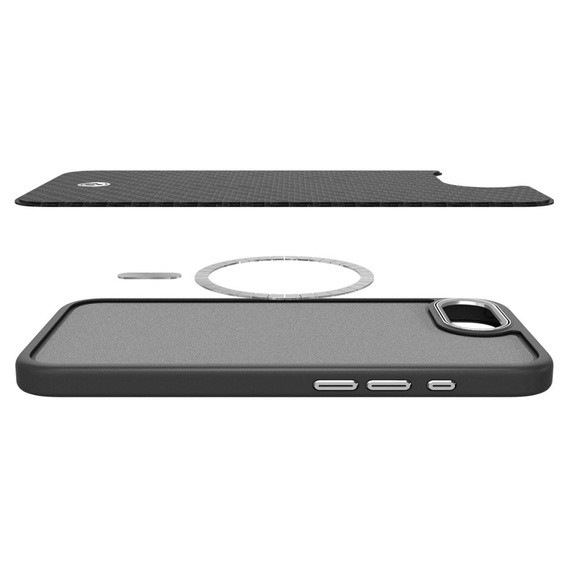 Spigen Case for iPhone 16E, Enzo Aramid MagSafe, carbon black + 9H Tempered Glass