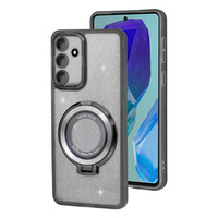 Case for Samsung Galaxy M55 5G, Glittery Magnetic, for MagSafe, black