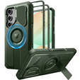 Armored case for Samsung Galaxy S24 FE, Dexnor Full Body (Two Frames), green