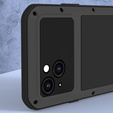 Love Mei Case for iPhone 14, armored with glass, black