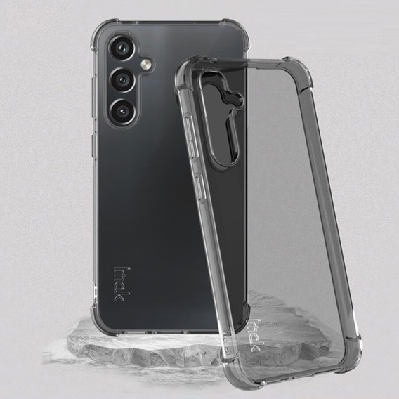 IMAK case for Samsung Galaxy S23 FE, Dropproof, transparent / black