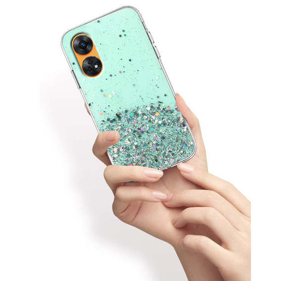 Case for Oppo Reno8 T, Glittery, green