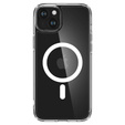 Spigen MagSafe Case for iPhone 15, Ultra Hybrid, transparent / white + 9H Tempered Glass