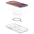 Spigen MagSafe Case for Iphone 16E, Ultra Hybrid, transparent / white + 9H Tempered Glass