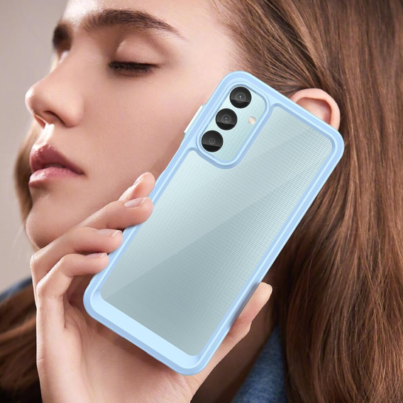 Case for Samsung Galaxy M15 5G, Fusion Hybrid, transparent / blue