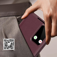 Flip case for Samsung Galaxy S25 Edge, Smart View Wallet, maroon