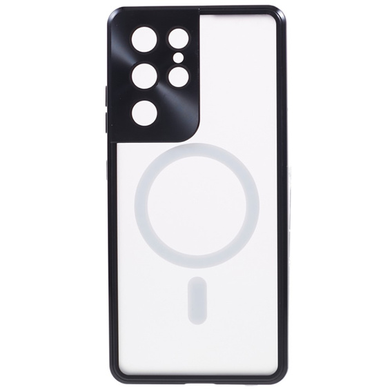 Magnetic Dual Glass MagSafe case for Samsung Galaxy S21 Ultra, black