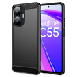 Case for Realme C55, Carbon, black