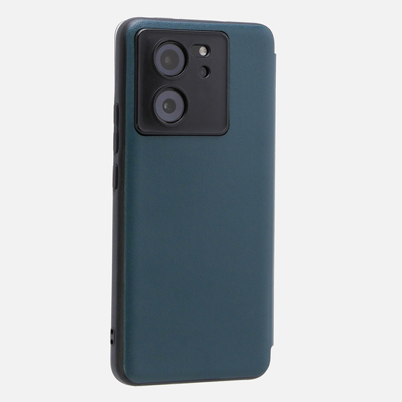 Case for Xiaomi 13T / 13T Pro, with Side View flap, green