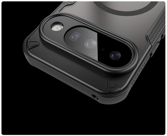 Armoured case for Google Pixel 10 Pro XL, for MagSafe, matt, black