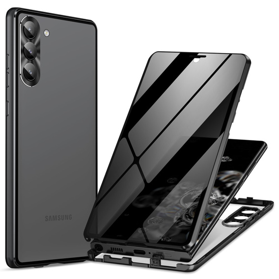 Case for Samsung Galaxy S24, Privacy Dual Glass, black