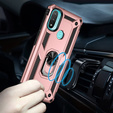 Armor Case for Motorola Moto E20/E30/E40, Nox Case Ring, pink rose gold