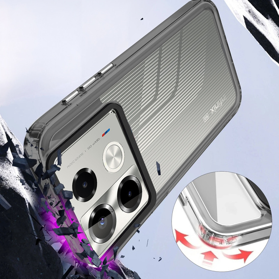 Case for Infinix Note 40 Pro Plus, Fusion Hybrid, transparent / black