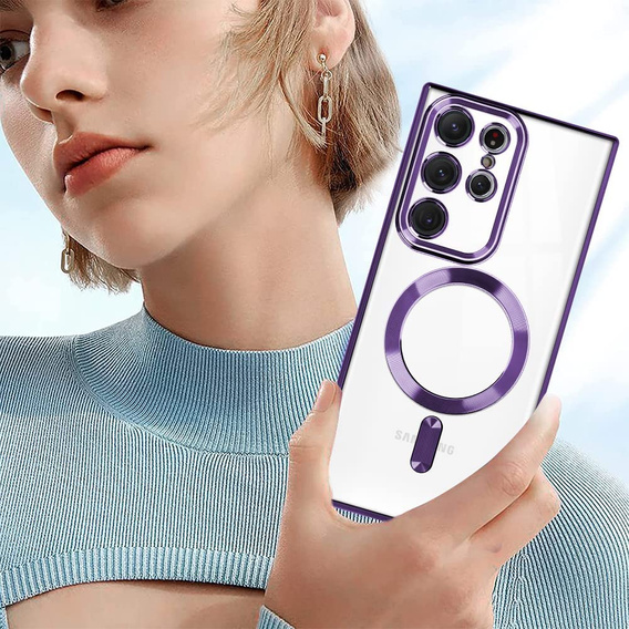 Case for Samsung Galaxy S22 Ultra, MagSafe Hybrid, purple