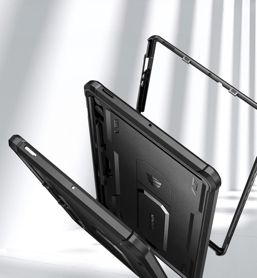 Armored case for Galaxy Tab S9 FE+ Plus, Dexnor Full Body, black