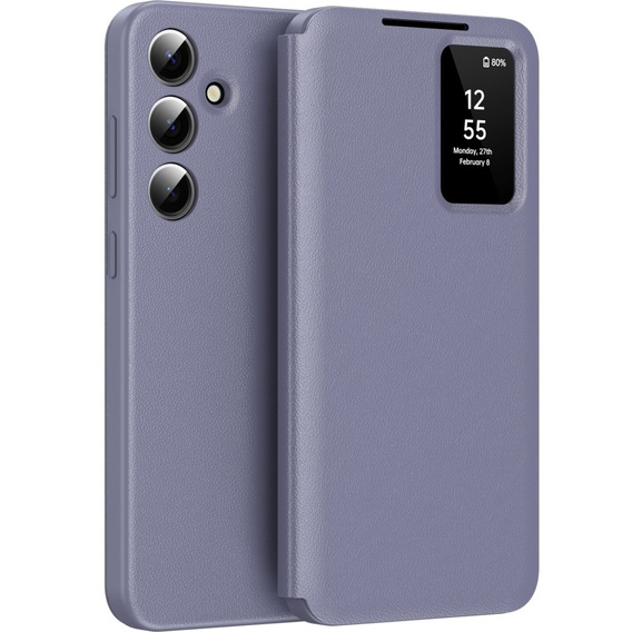 Flip case for Samsung Galaxy S24+ Plus, Smart View Wallet, purple