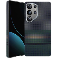 BENKS Kevlar Case for Samsung Galaxy S25 Ultra, for MagSafe, Carbon Fiber, black