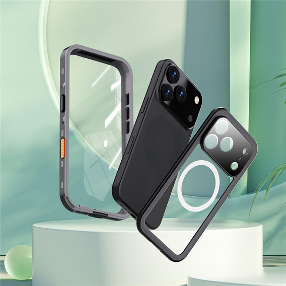Case for iPhone 17 Pro, Waterproof IP68, SHELLBOX MagSafe, black