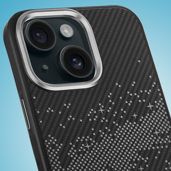 Case for iPhone 15, Milky Way, grey