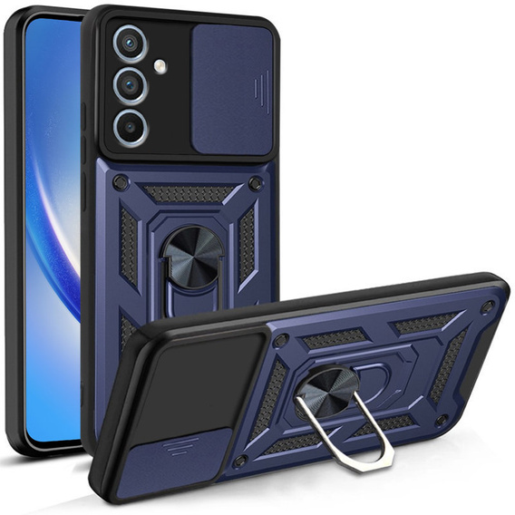Case for Samsung Galaxy A34 5G, CamShield Slide, blue