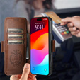 2-in-1 flip case for iPhone 17 Pro, SUTENI, for MagSafe, brown