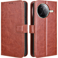 Flip case for Xiaomi Poco F7 Ultra, Crazy Horse Wallet, brown
