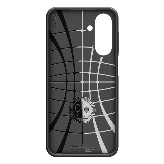 Spigen case for Samsung Galaxy A26 5G, Liquid Air, black + 9H Tempered Glass