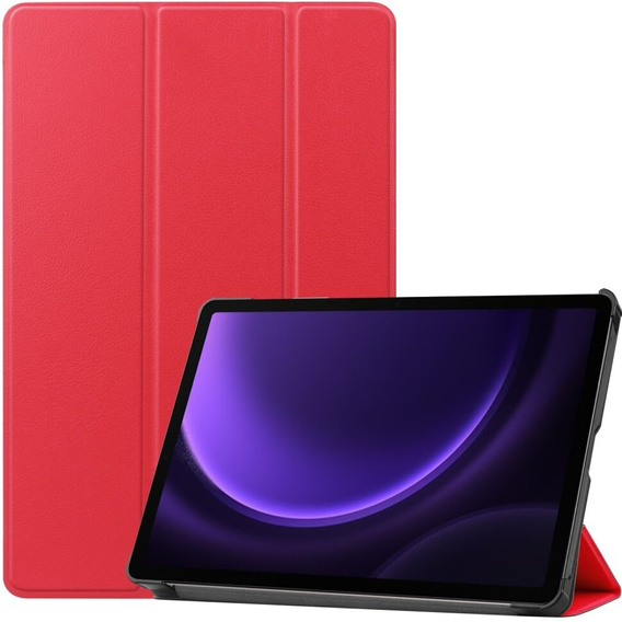 Case for Samsung Galaxy Tab S9 FE, Tri-fold, red