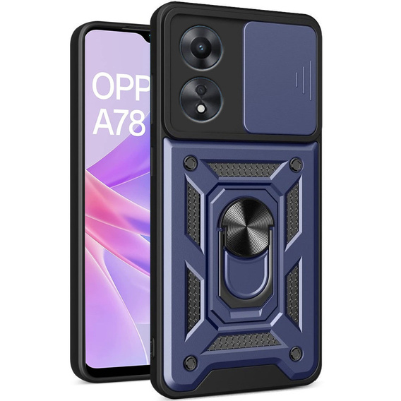 Case for Oppo A78 5G, CamShield Slide, blue