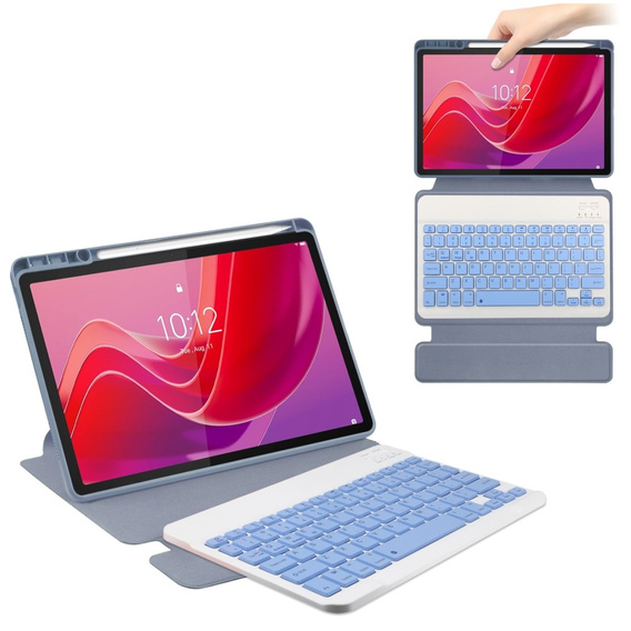 Keyboard case for Lenovo Tab M11, Rotary 360° Leather, purple