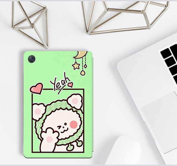 Flap case for Lenovo Tab M10 Plus 10.6 Gen 3 TB-125F TB-128F, green bear