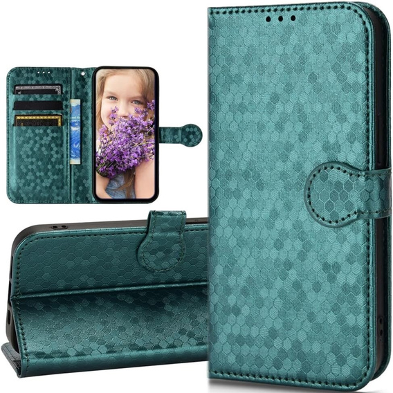 Flip case for Infinix Hot 40i, Wallet Rhombus, green
