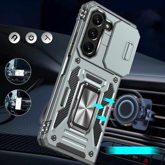 Case for Samsung Galaxy Z Fold6 5G, CamShield Slide, silver