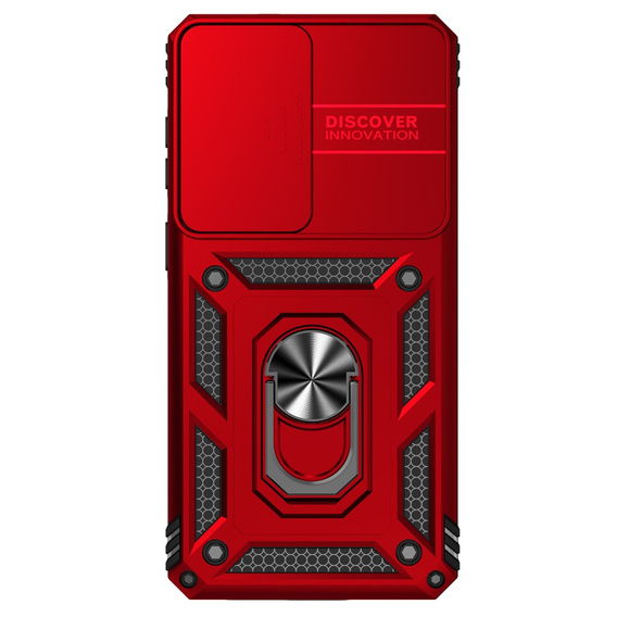 Armoured case with stand and lens cover for Samsung Galaxy S26 Plus, red