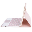 Case + keyboard Samsung Galaxy Tab S6 Lite 2020 P610/P615 / S6 Lite 2022 10.4, Touchpad Pen Slot, pink rose gold