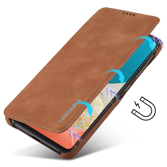 Flip case for Samsung Galaxy A53 5G, LC.IMEEKE, brown