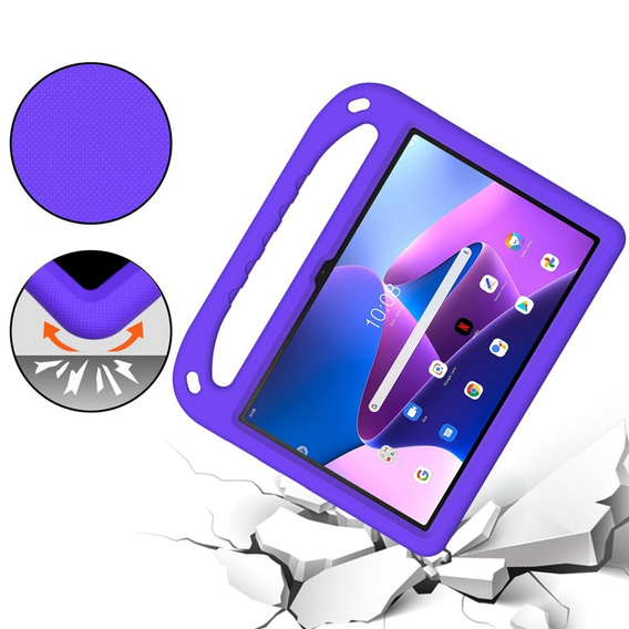 Children's Case for Lenovo Tab M10 10.1 Gen 3, Children's Case with Holder, purple