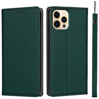 Leather case for iPhone 12 Pro Max, ERBORD Grain Leather, green